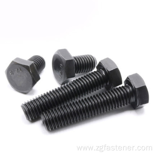 Class 12.9 Zinc Plated Steel Hex Bolt , M8 Length